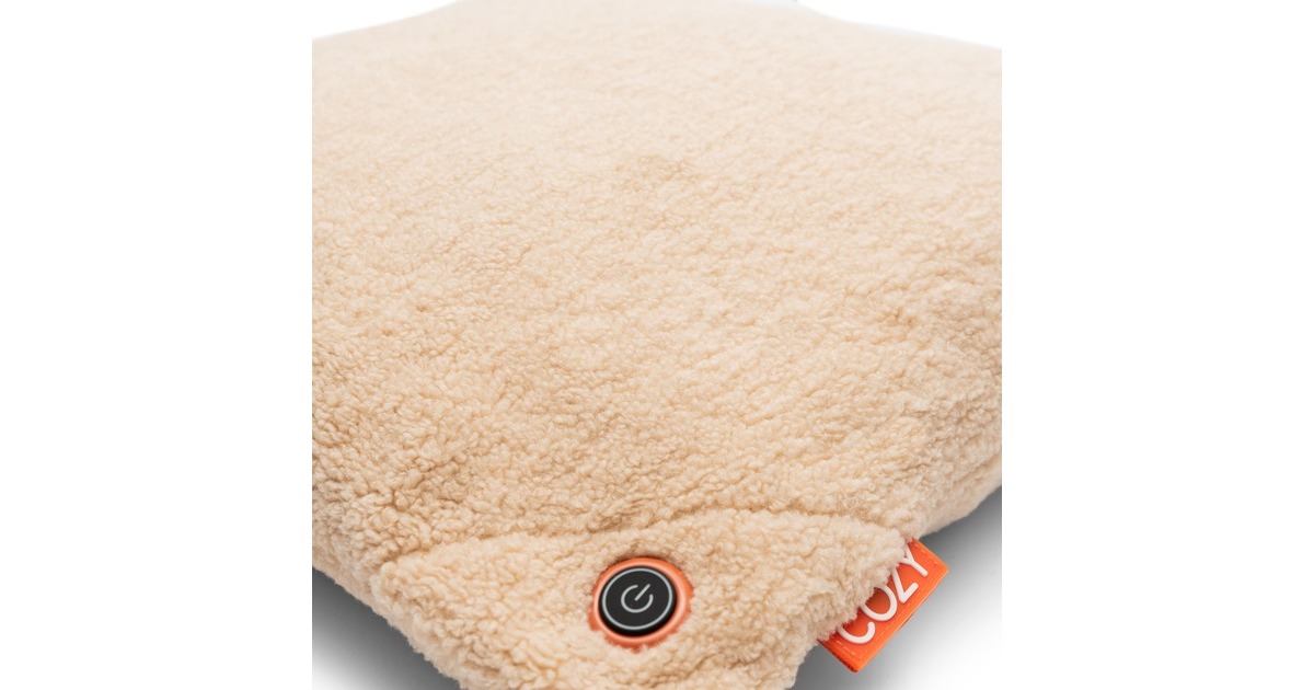 CozyUna Woolly 45 x 45 cm draadloos warmtekussen  (Lichtbeige, Powerbank 5000 mAh)