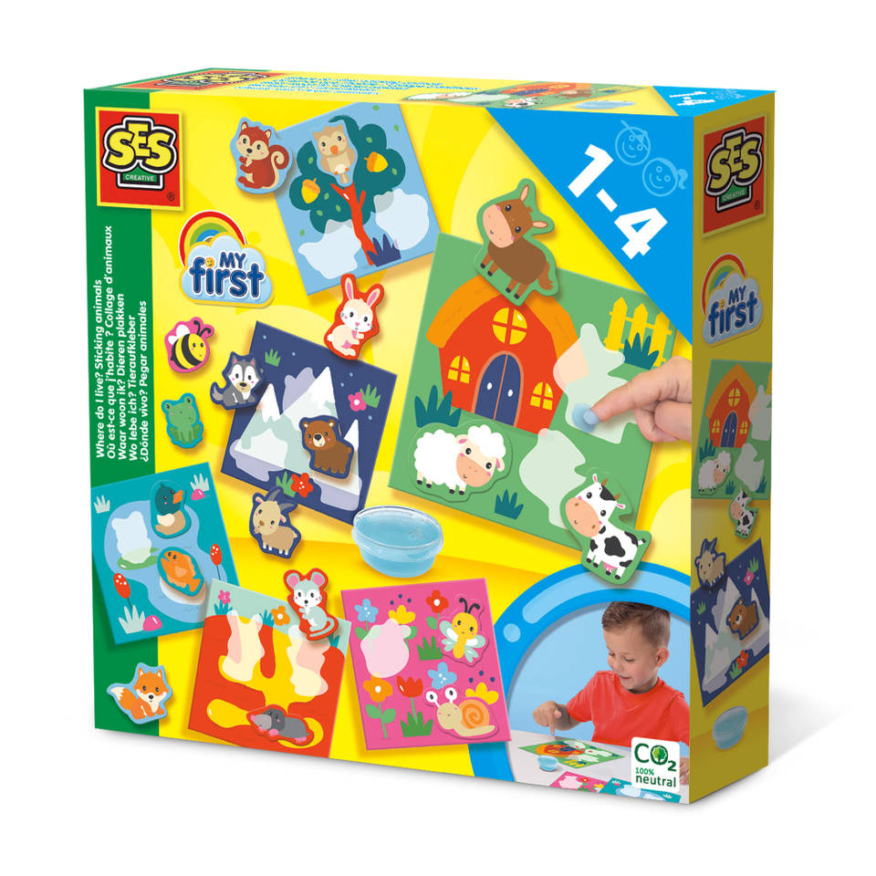 SES My First waar woon ik? Dieren plakken set