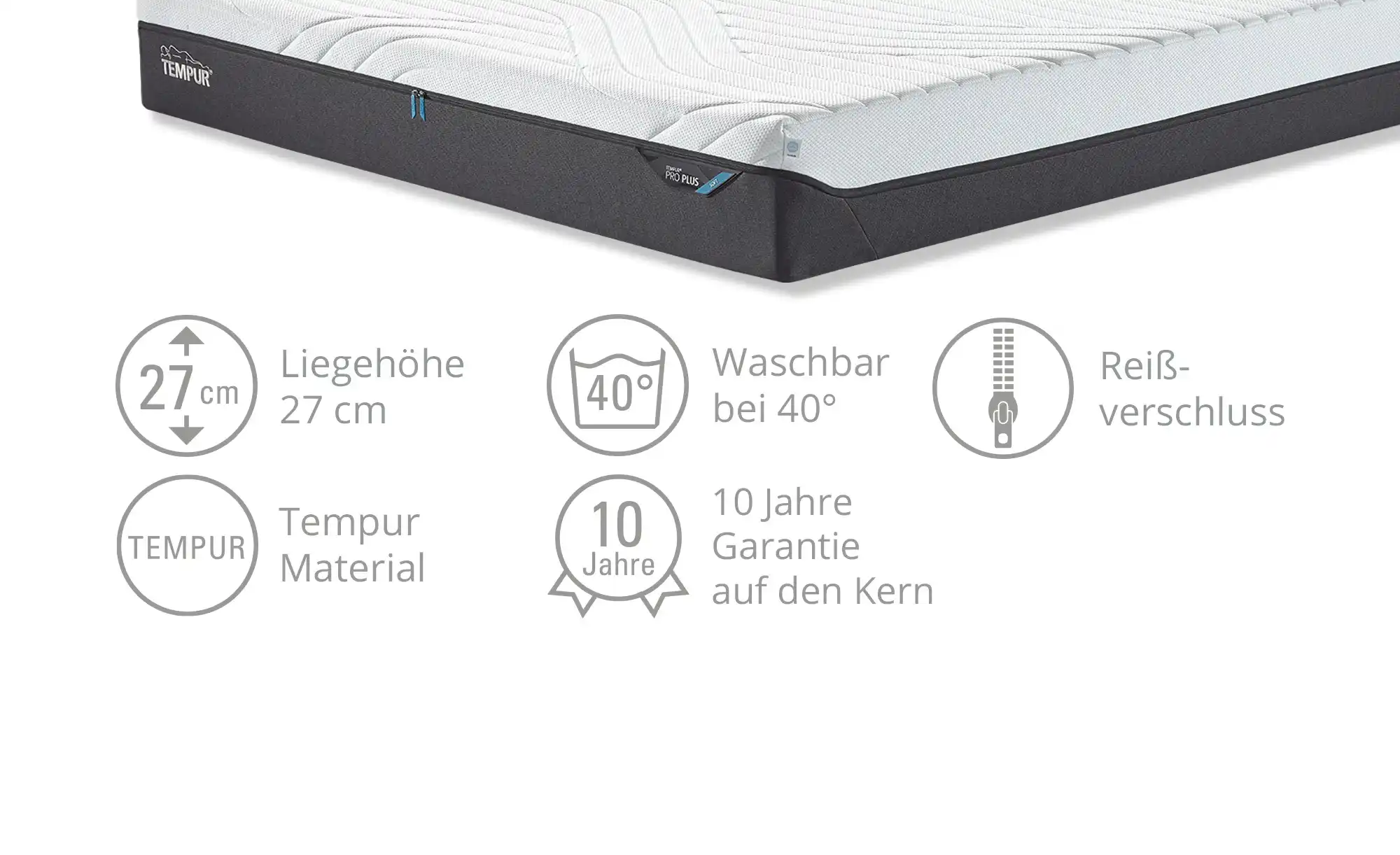 TEMPUR Viscoschaummatratze Soft Pro Plus CoolQuilt
