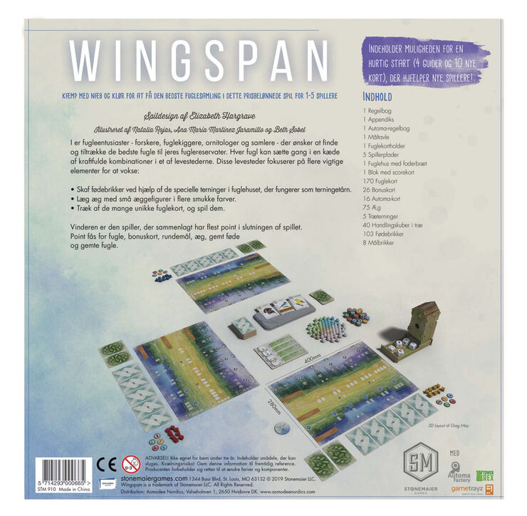Diverse spil Wingspan 2nd Edition Dan