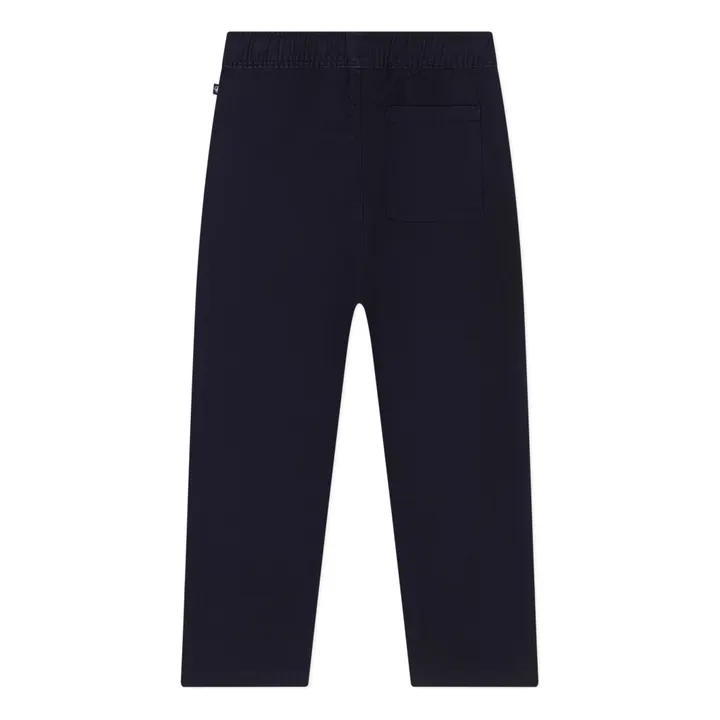 Petit Bateau Pantalon Maska Coton Lin | Bleu marine