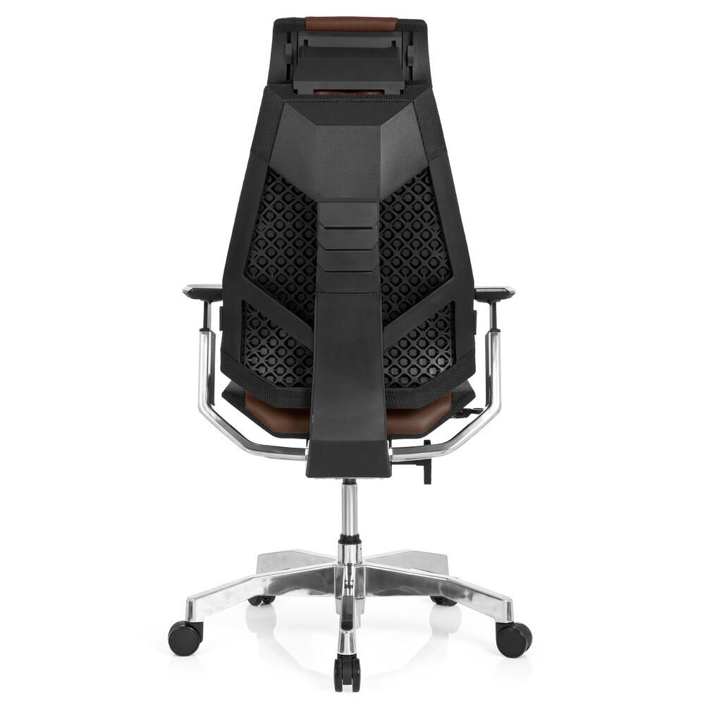 High End Bürostuhl GENIDIA PRO Leder mit Armlehnen hjh OFFICE