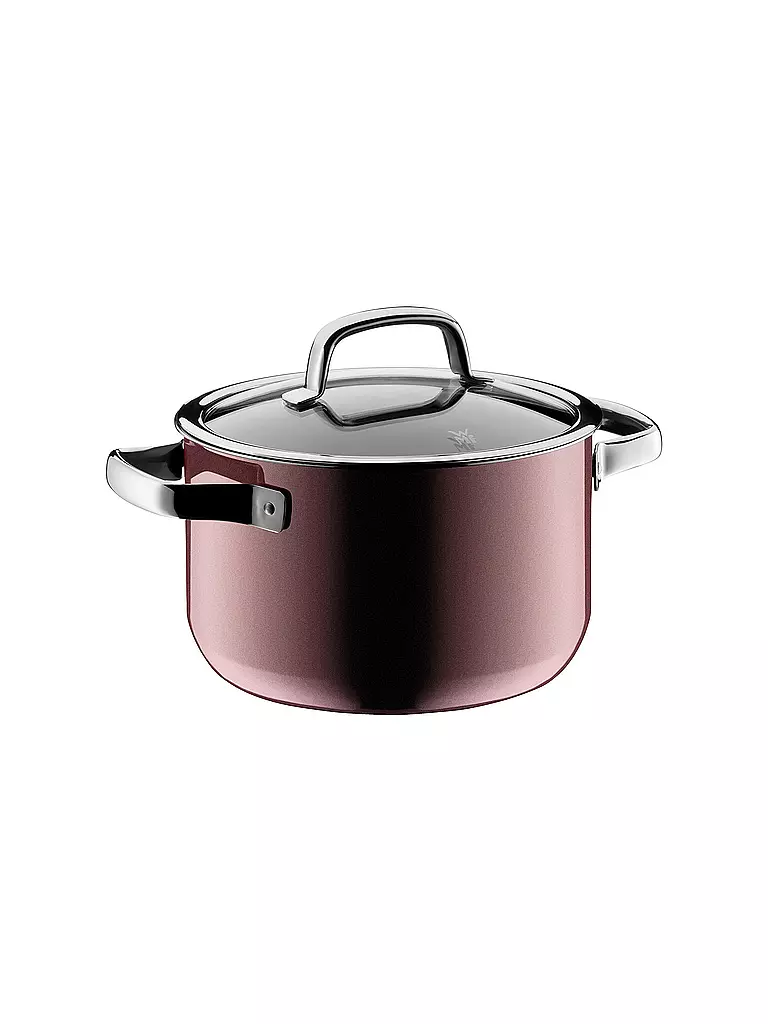 WMF Fusiontec Mineral Fleischtopf mit Glasdeckel 20cm/3,7L Rose Quartz beere
