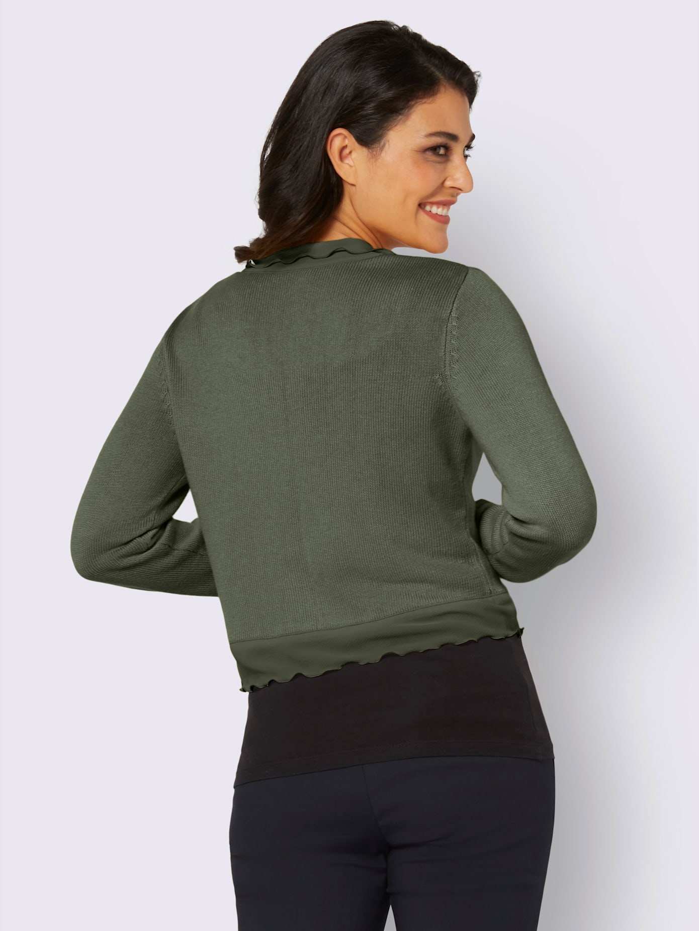 Veste en tricot contient de la soie