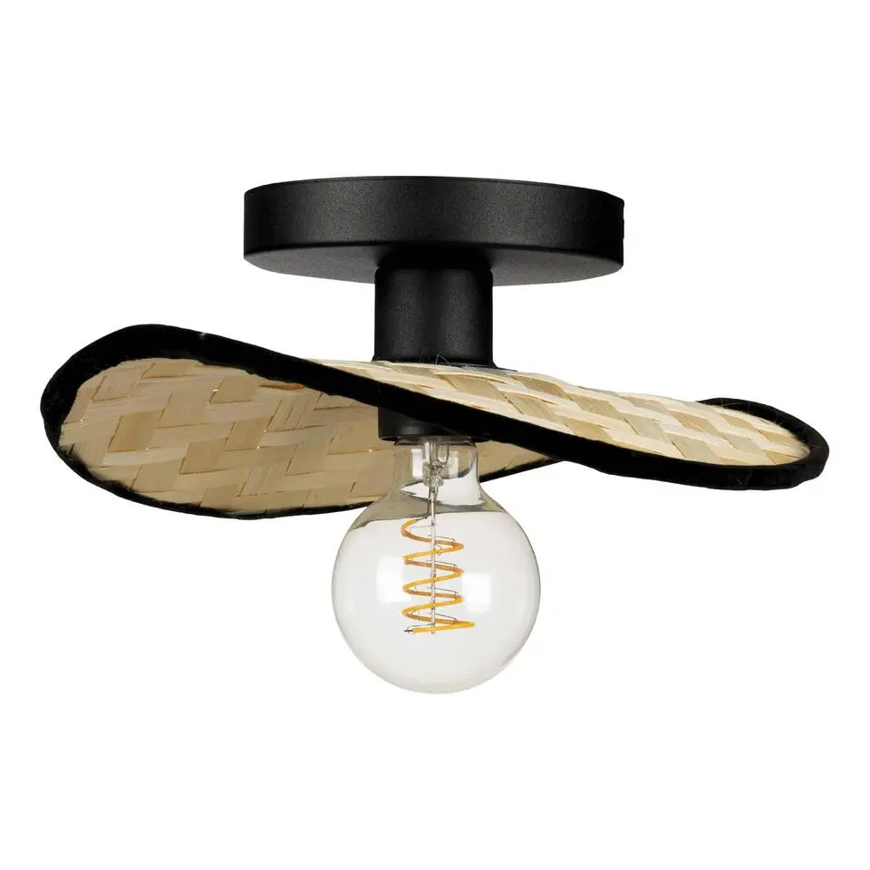 EGLO Marywell Wandlamp - E27 - Hout - Zwart/Bruin