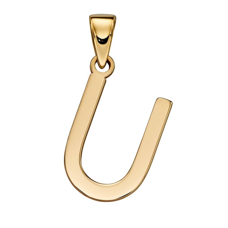Collier lettre U en or 375/1000