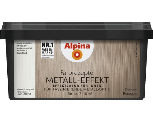 Alpina Color Recepten Effect Glaze Metallic Effect Rose Gold 1 l