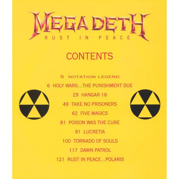 Hal Leonard Megadeth Rust In Peace