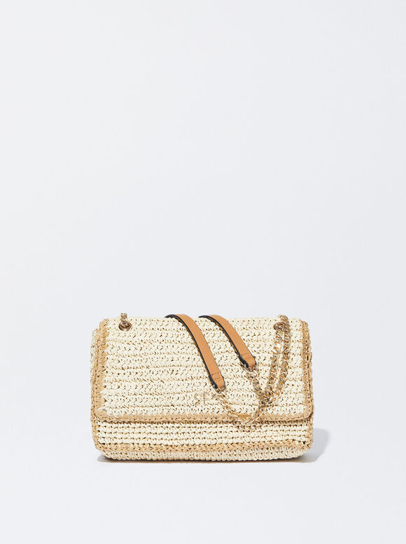 Bolsa de ombro de palha - Crua