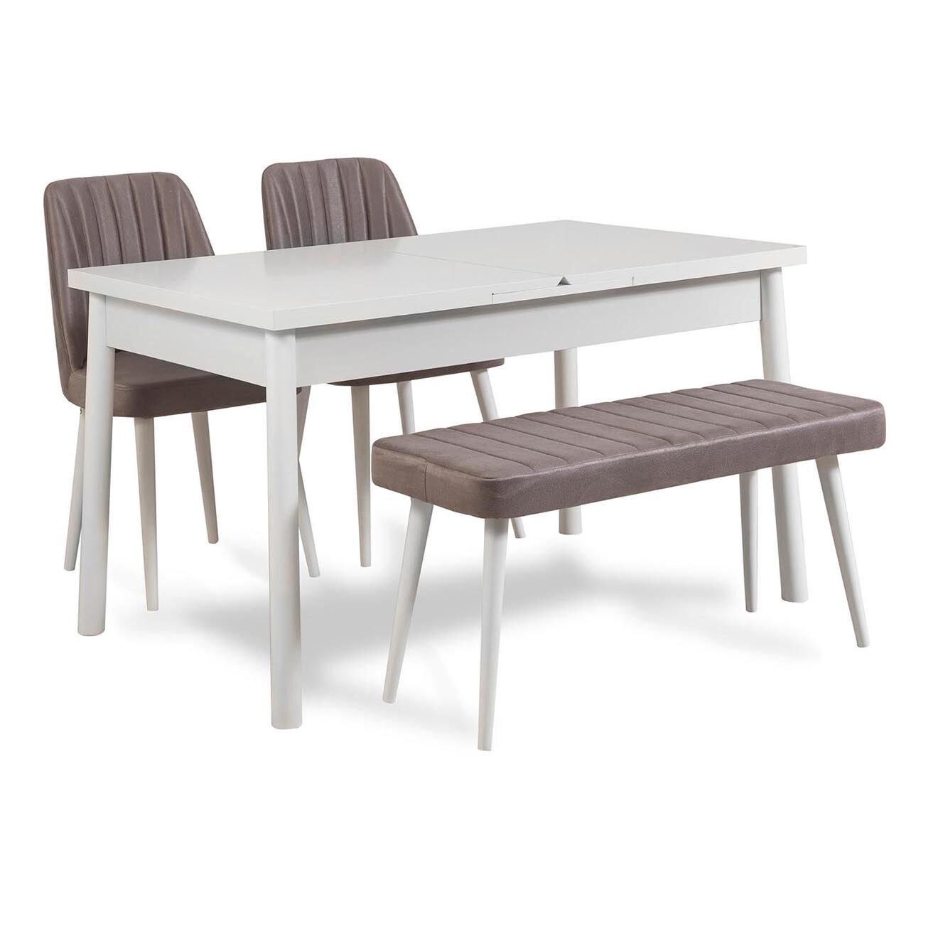 Homitis Ensemble Table + 4 Chaises Costa 0701 blanc/gris