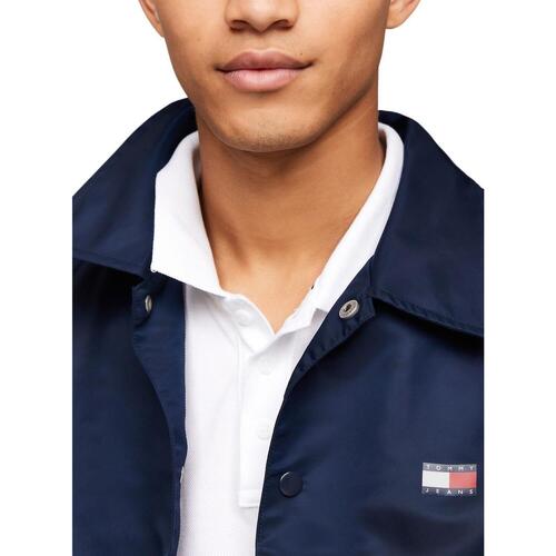 Tommy Jeans - TJM SOLID COACH JACKET Azul