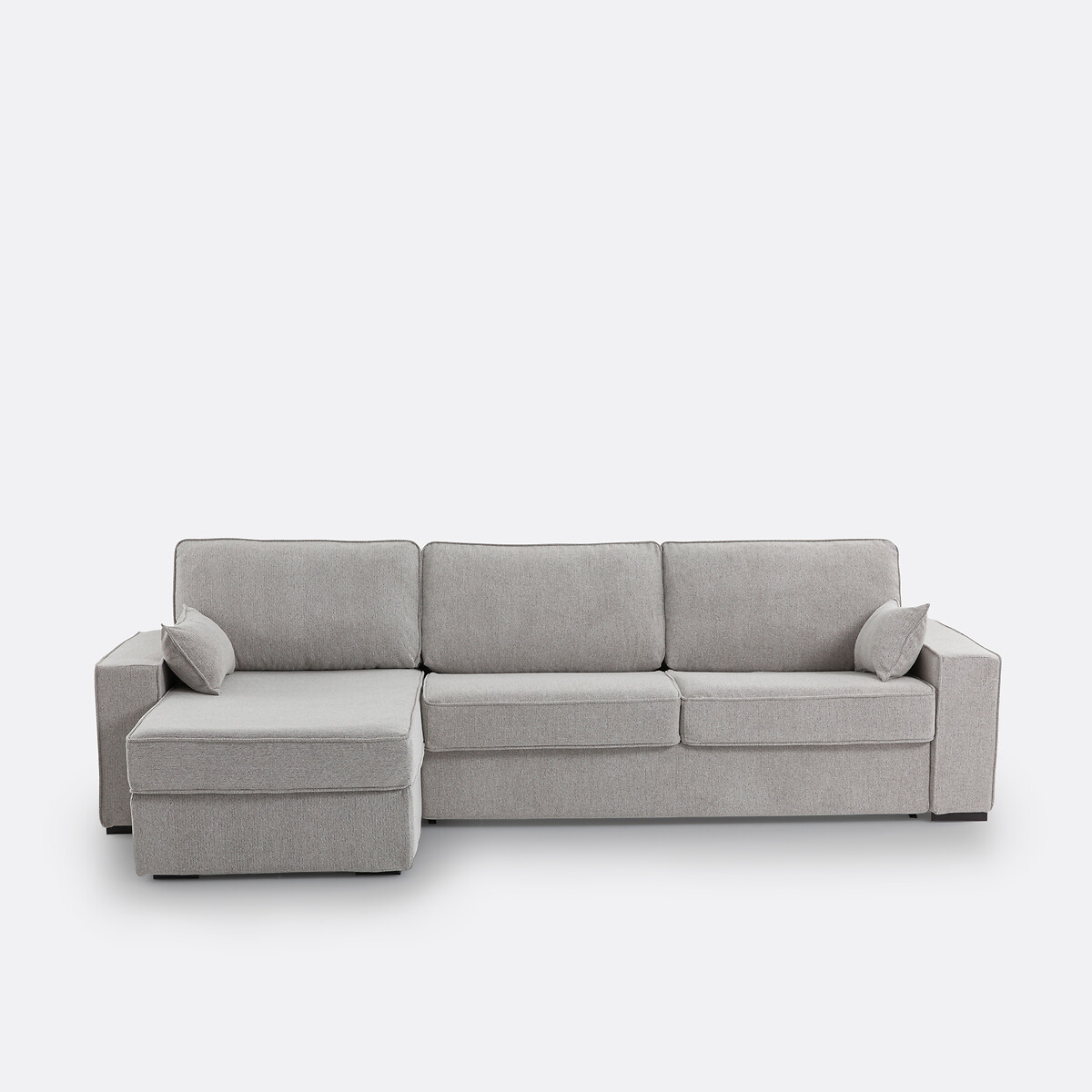 LA REDOUTE INTERIEURS<br>Sofá-cama de canto em tecido texturizado, bultex, Cécilia