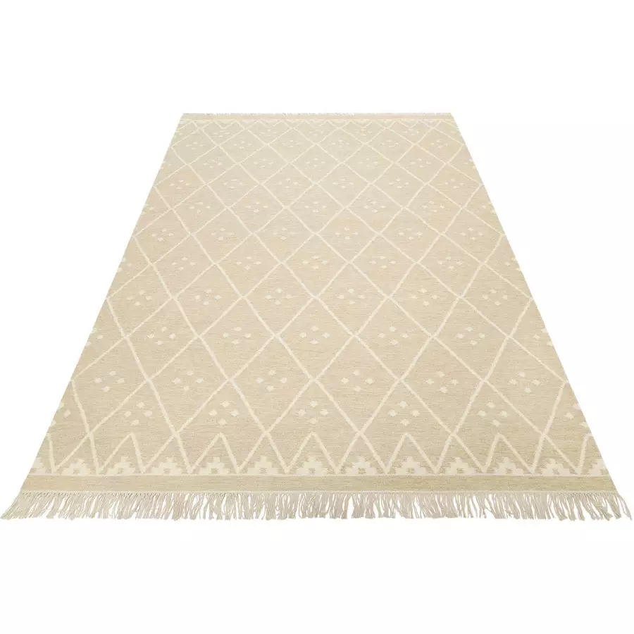 Green Looop Kelim Teppich Vermont creme beige