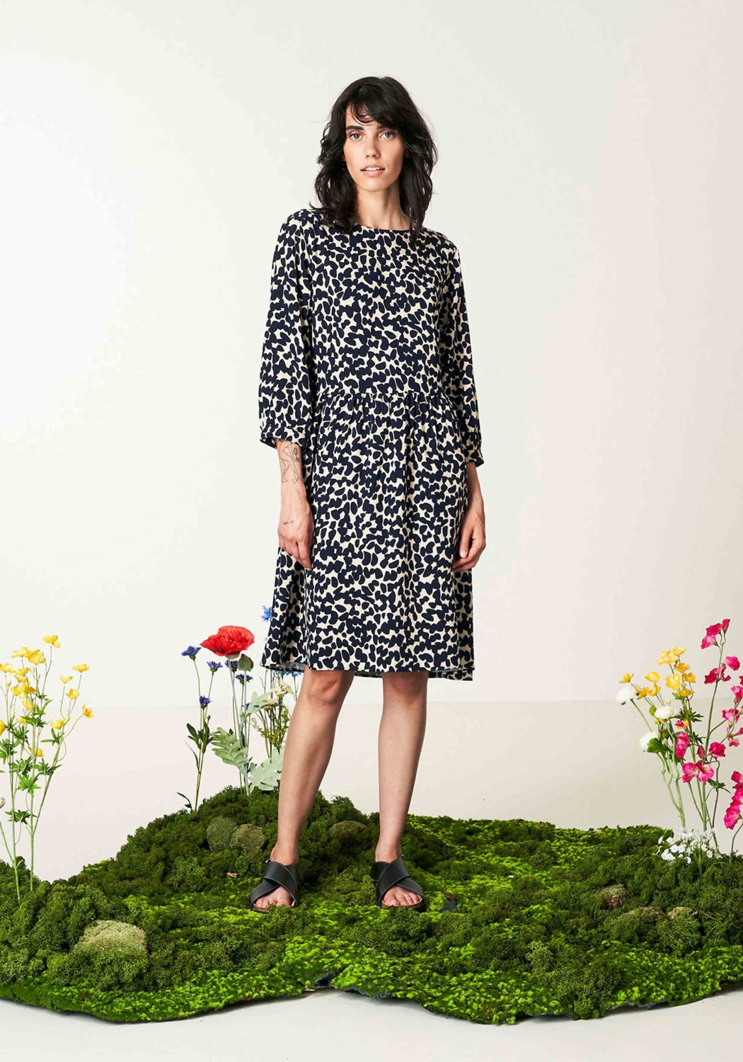 Recolution Kleid Mahonia Jumble Dark Navy