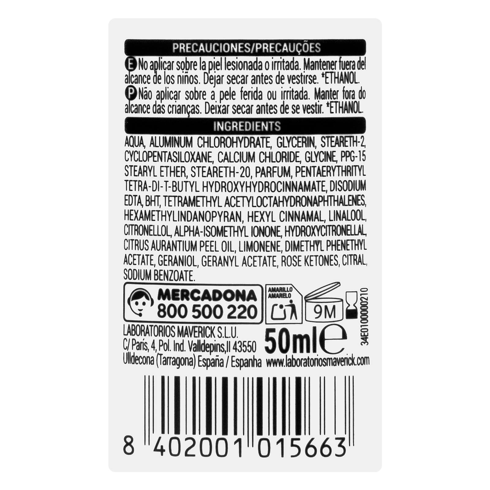 Déodorant anti-transpirant à bille Deliplus Invisible
