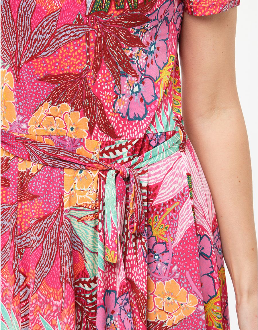 Robe tropical fuchsia