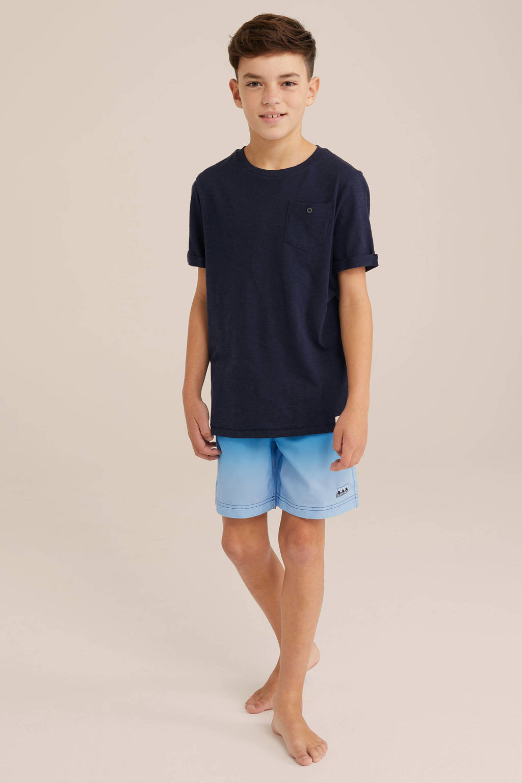 zwemshort donkerblauw/blauw