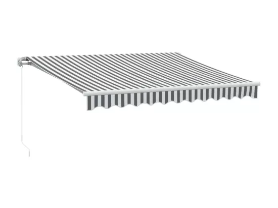 Auvent manuel rétractable anthracite et blanc 300x250 cm