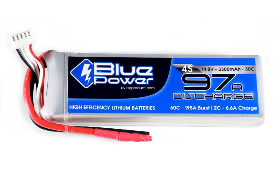 RC-Akku LiPo 3300 mAh 14.8 V 30C BluePower4S LiPo-Akku für Flugmodelle