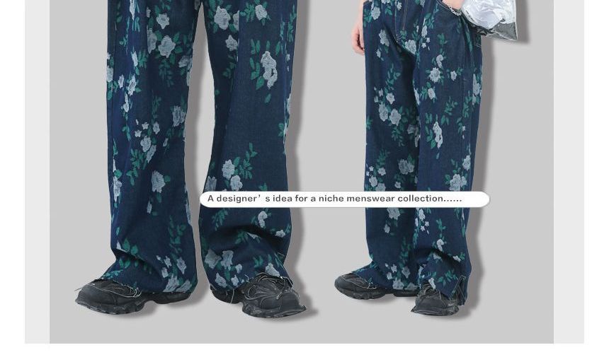 FAERIS - Bloemenbroek met Wijde Pijpen