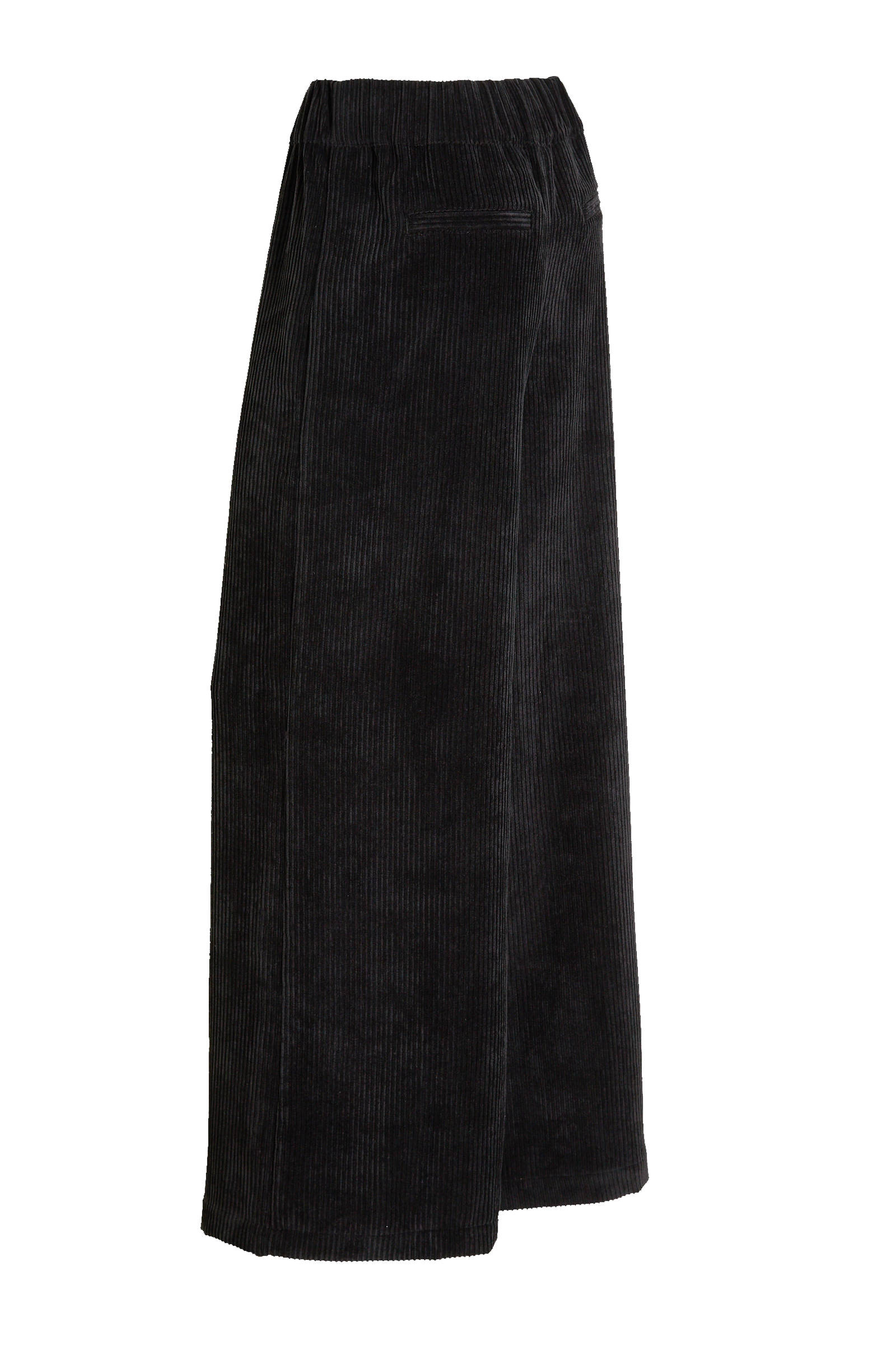 anytime corduroy wide leg broek zwart