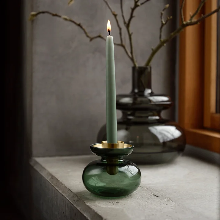 Zone Denmark - Inu Vase / Kerzenhalter, smoked grey