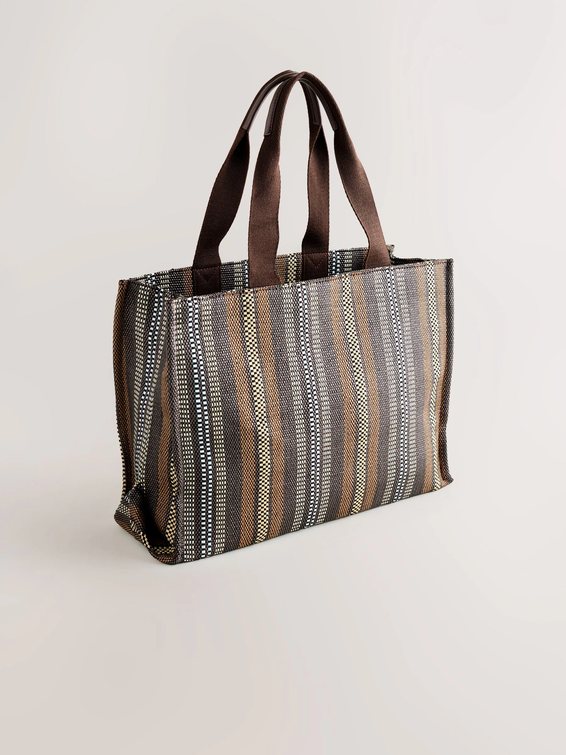 Chocoladebruin - Canvas schoudertas