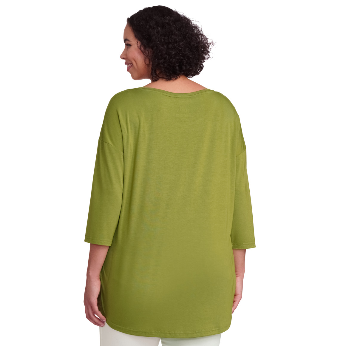 Gina Benotti Damen Longshirt mit Viskose-Anteil grün