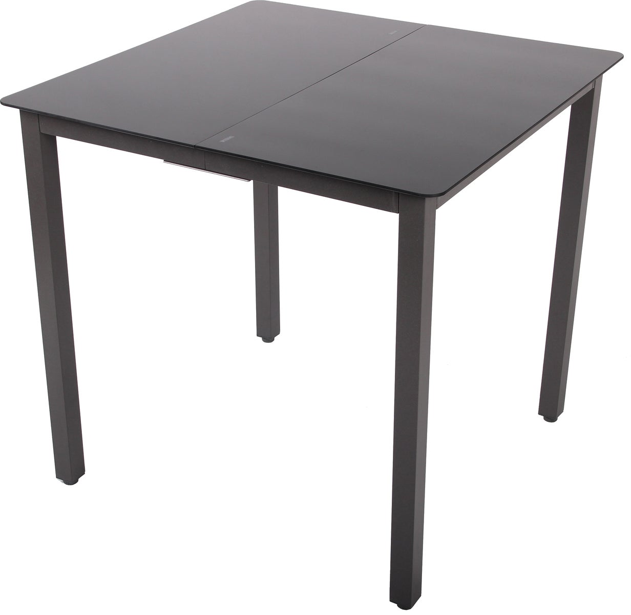 Aluminium glazen tuintafel, balkontafel, zwart glas