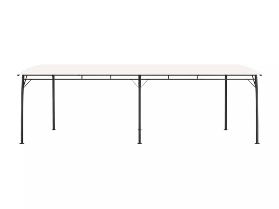 Auvent pare-soleil de jardin 6x3x2,55 m crème
