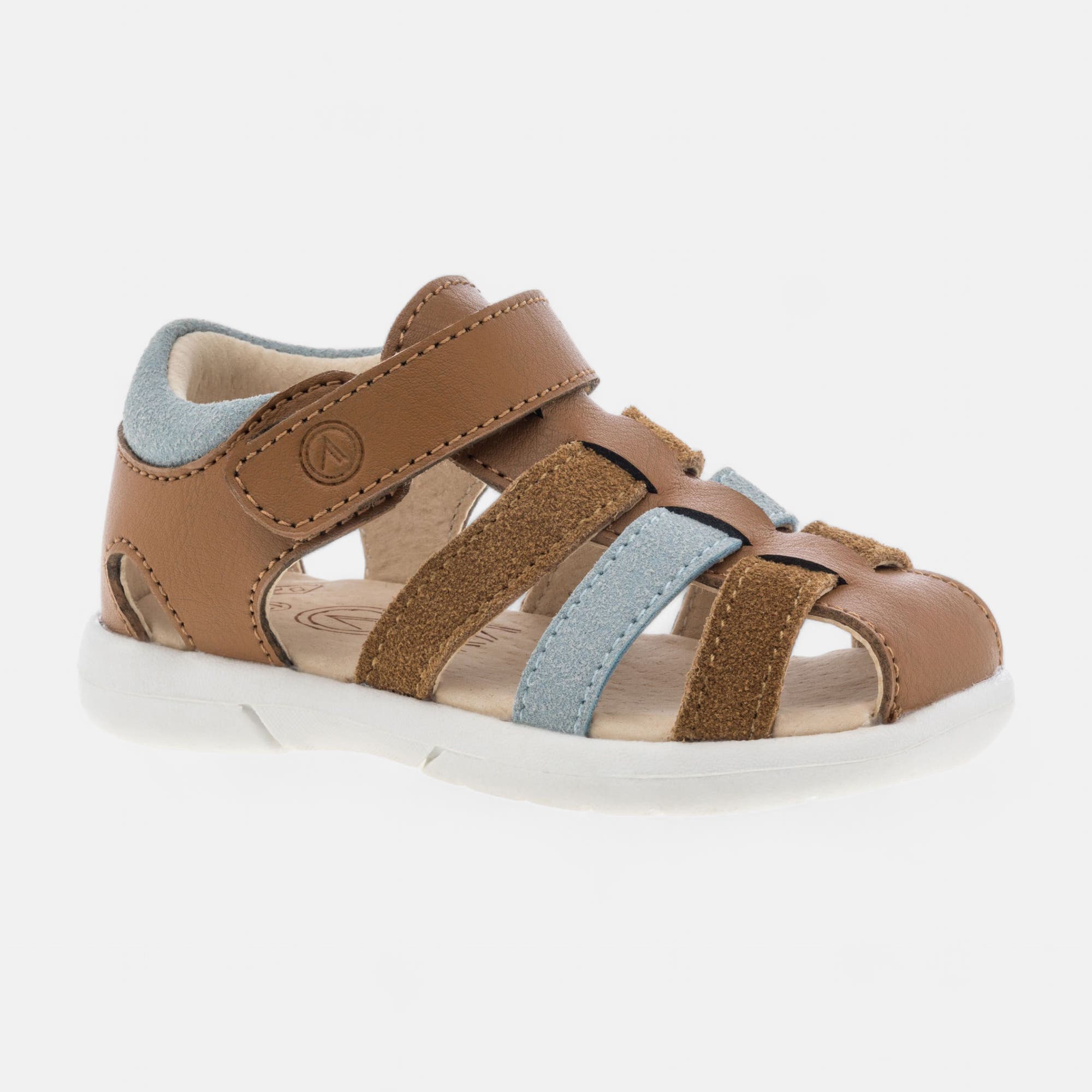 Sandales Bébé garçon en cuir cognac