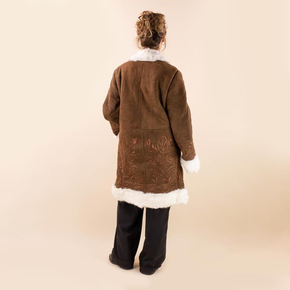 Afghan coat Samira bruin embroidery