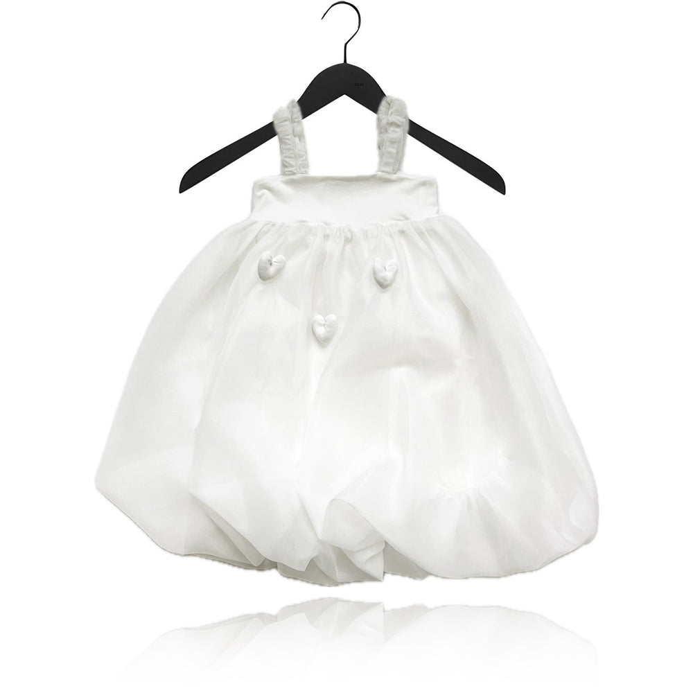 Køb Dolly by Le Petit Tom White Dolly World Heart Balloon Organza Kjole