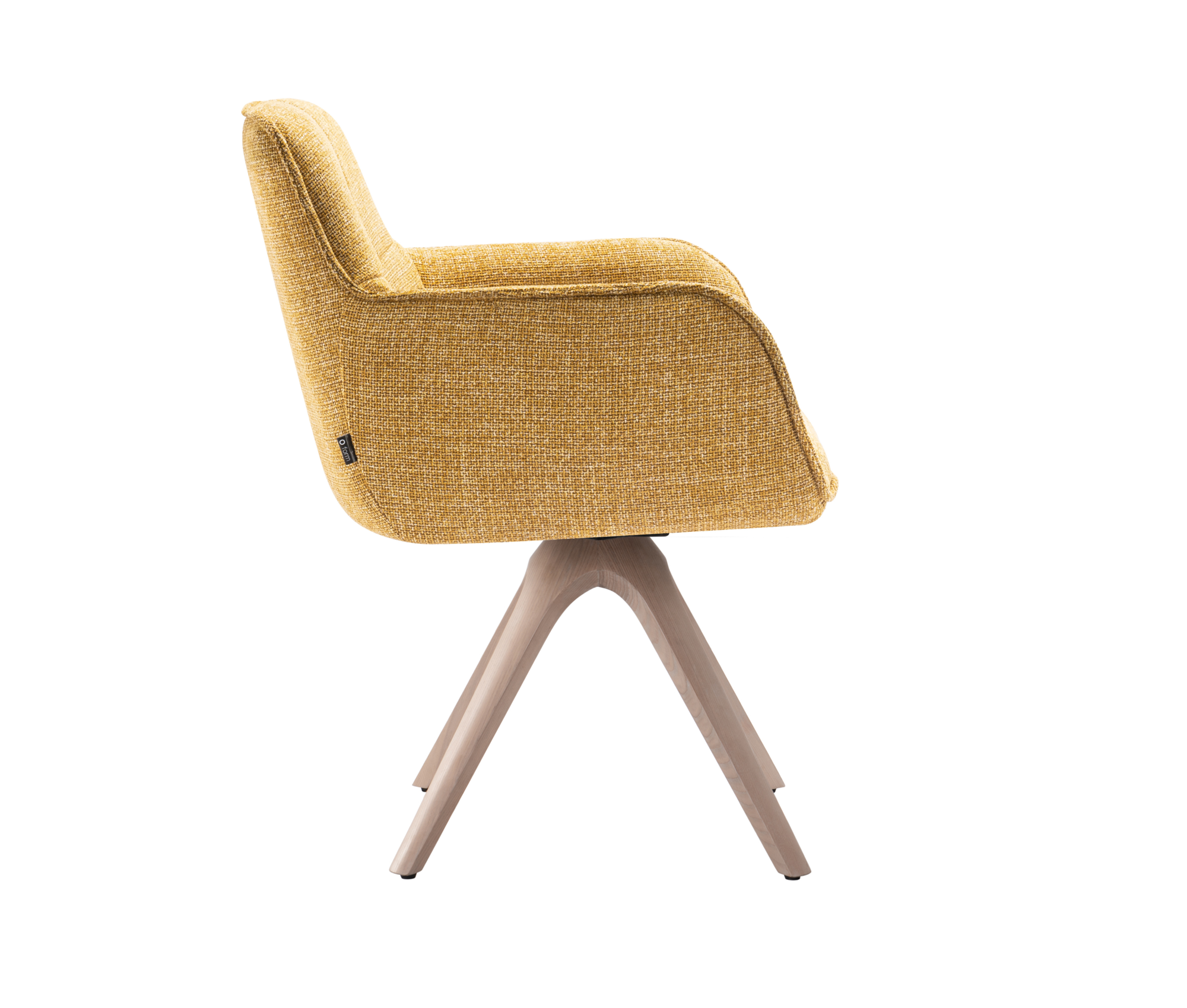 Draaistoel Tracy wooden geel