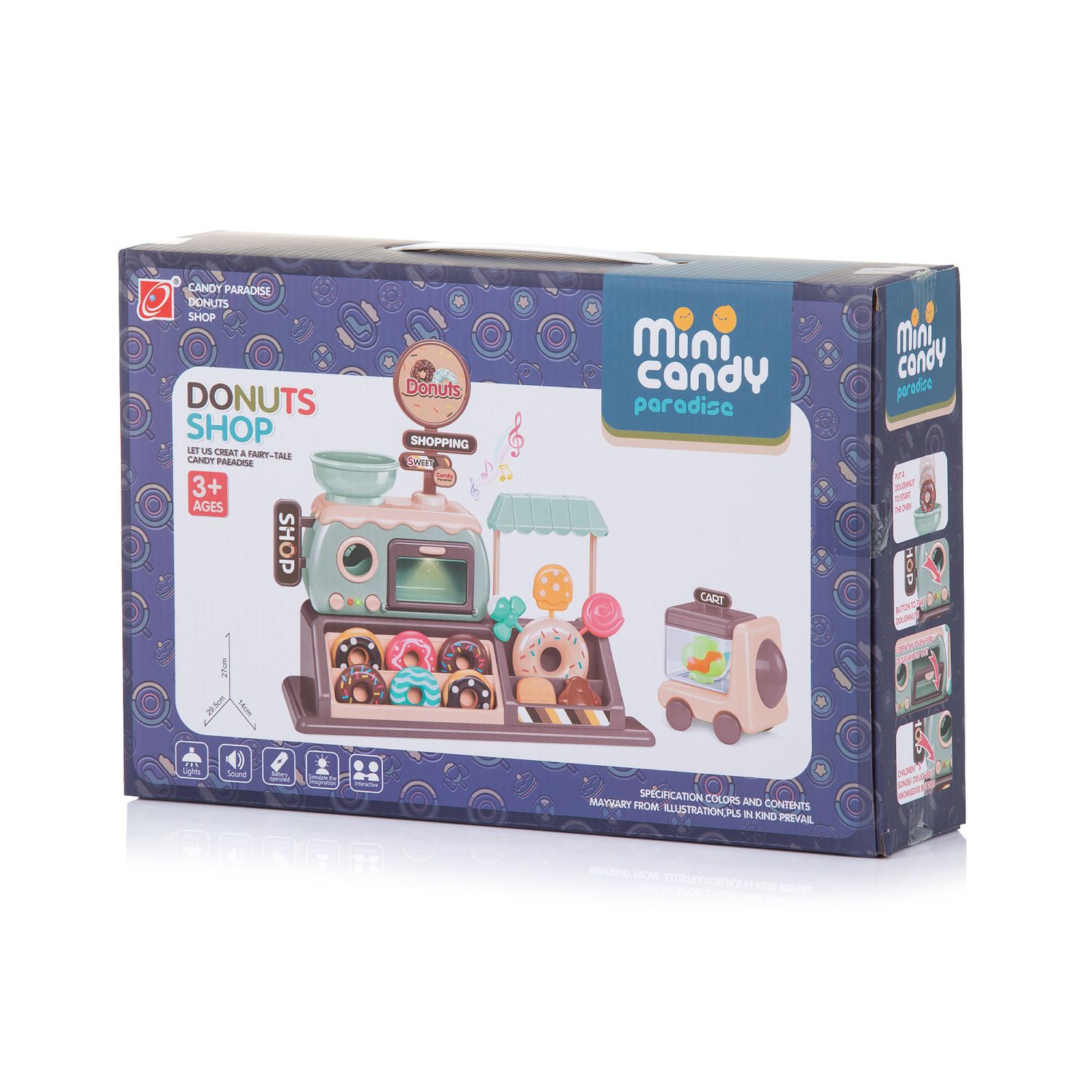 Chipolino Spielzeug Donut Shop 34-teilig Spielgeld Licht Kekse Donuts Lutscher braun