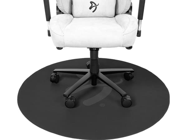 Arozzi Zona - Stolmatte for kontor - rund - 121 cm - grå