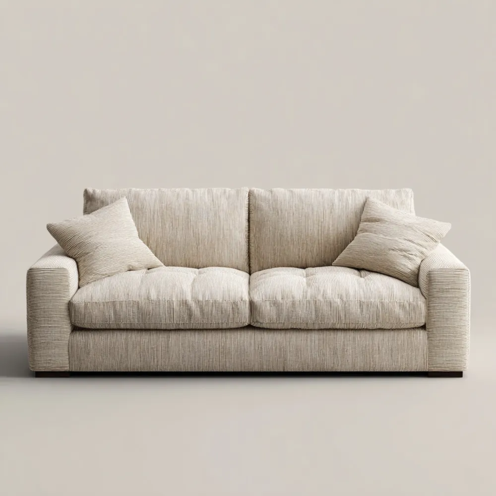 2-Sitzer-Sofa Stoffbezug 200x90x85 cm – Beige – Modernes Design