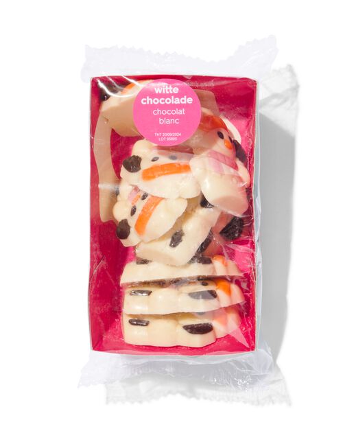 bonshommes de neige en chocolat blanc 150g