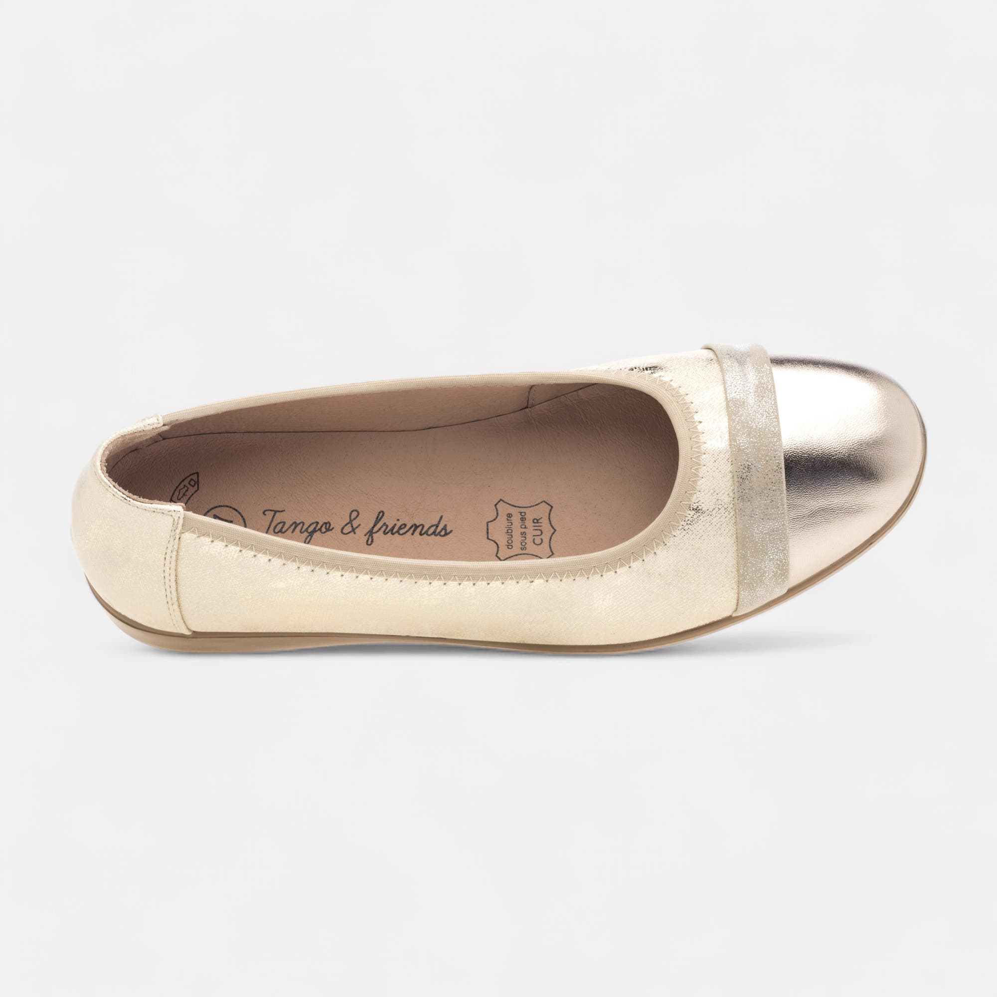 Ballerines Femme or