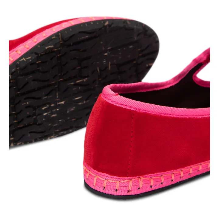 Flabelus Ballerines Slippers Aurelie Velours | Rouge