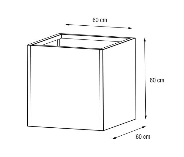 Herstera Metall-Pflanztopf Cube, quadratisch,