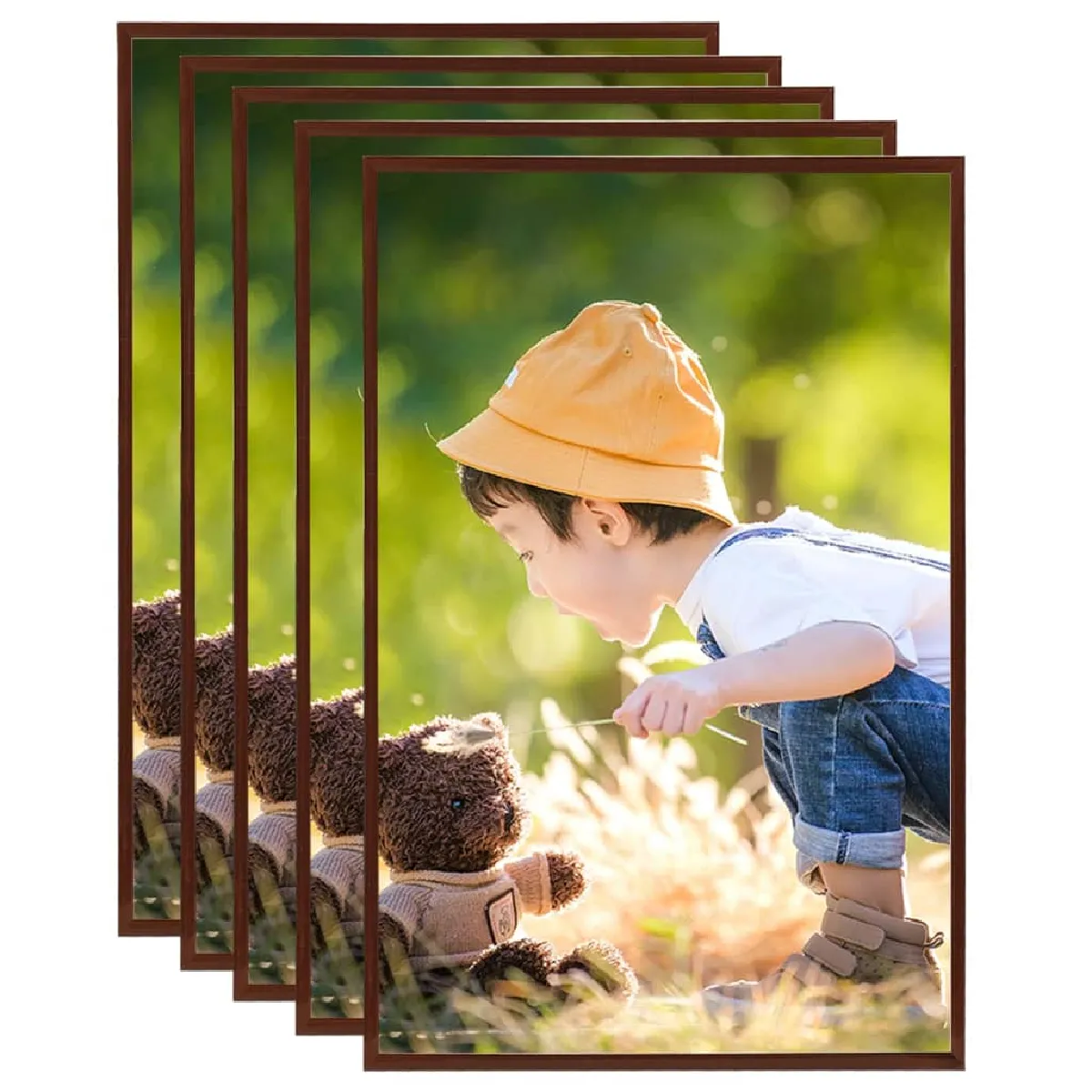 vidaXL Collage de cadres photo 5 pcs - Bronze 59,4x84 cm