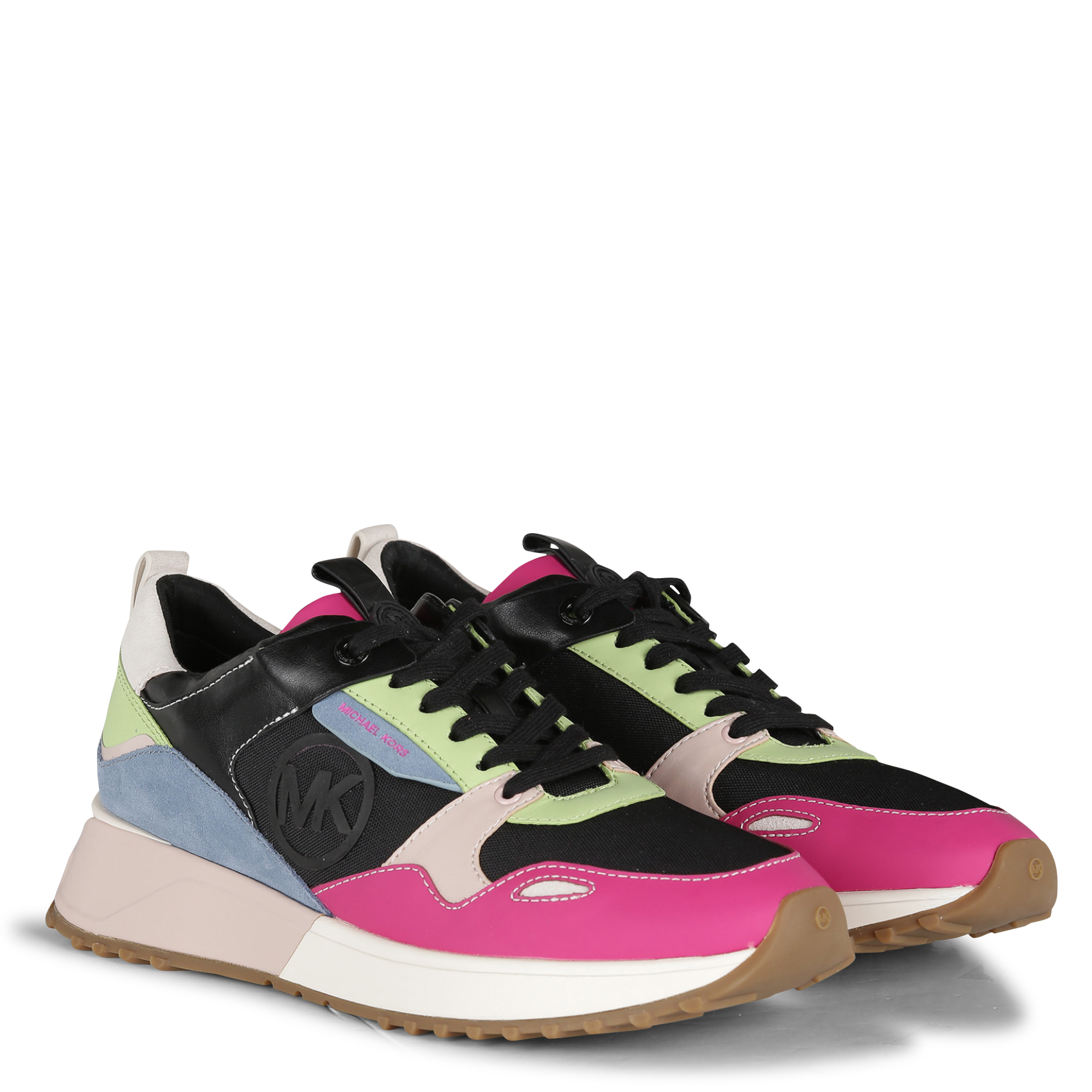 THEO TRAINER - Baskets basses mix-matières en cuir| Noir