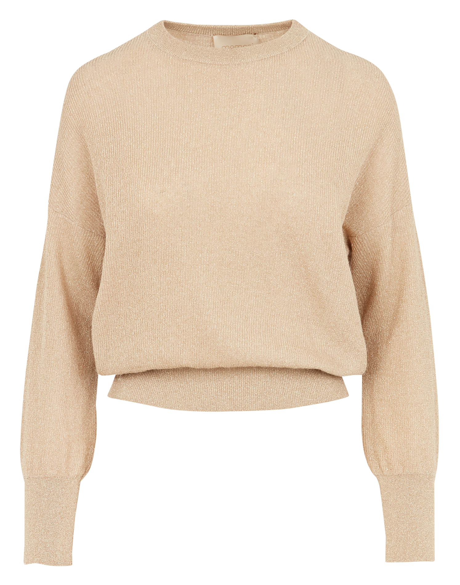 DESIRE - Pull col rond en maille métallisée | Beige