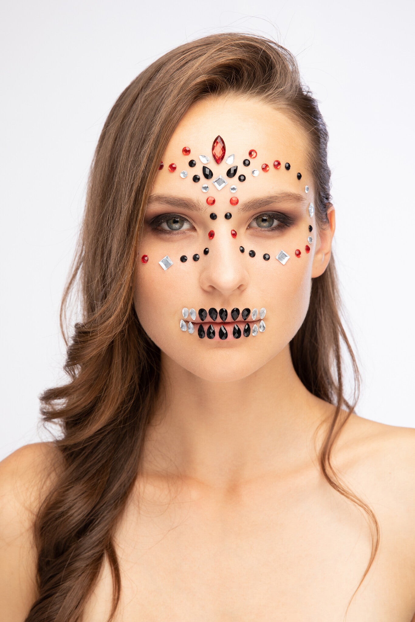 Moon Terror Halloween Face Jewels Day of the Dead
