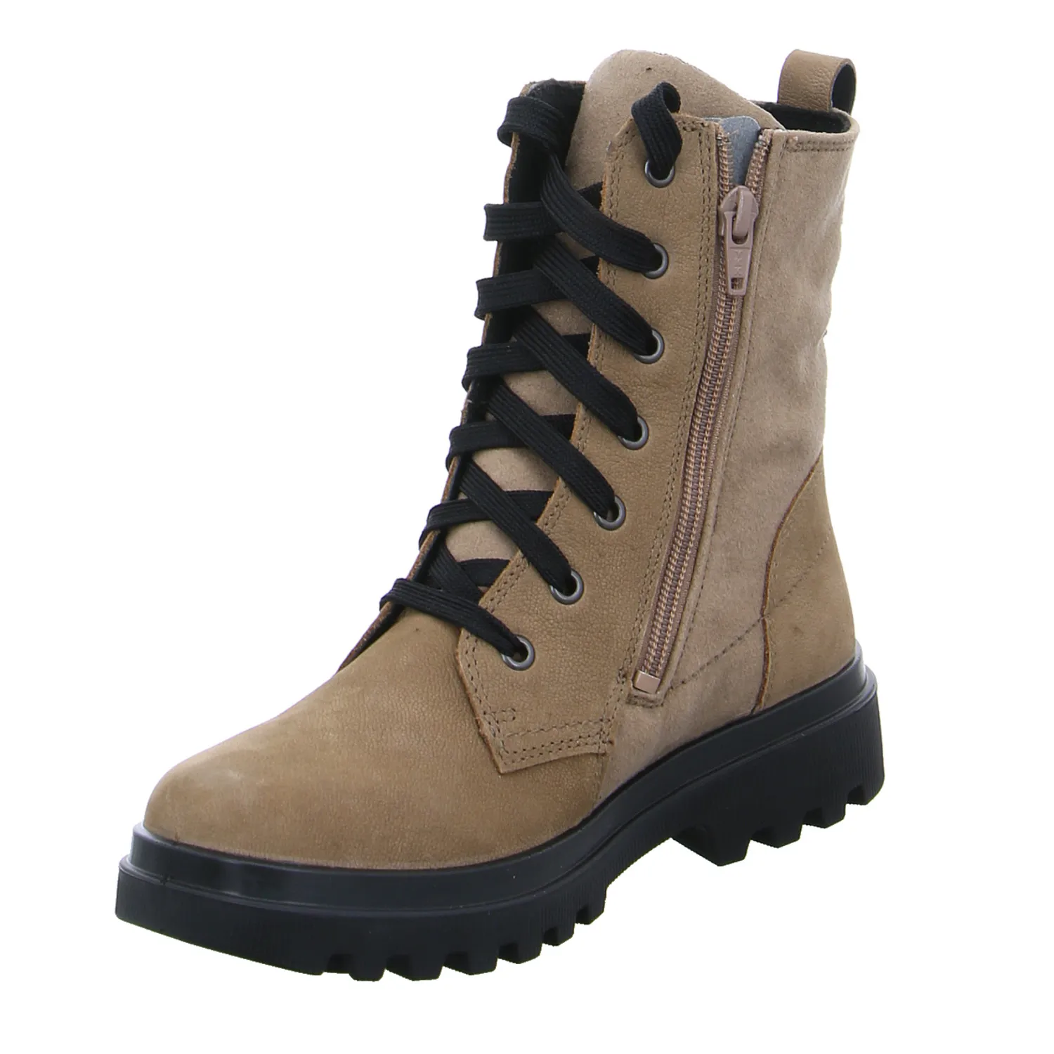 SUPERFIT Mädchen-Winter-Bottine Taupe Textil  Stiefel