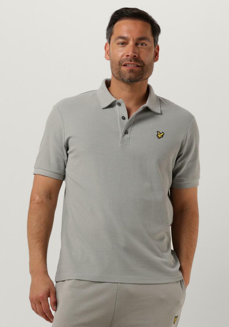 LYLE & SCOTT grijze lyle & scott polo milano trim polo shirt