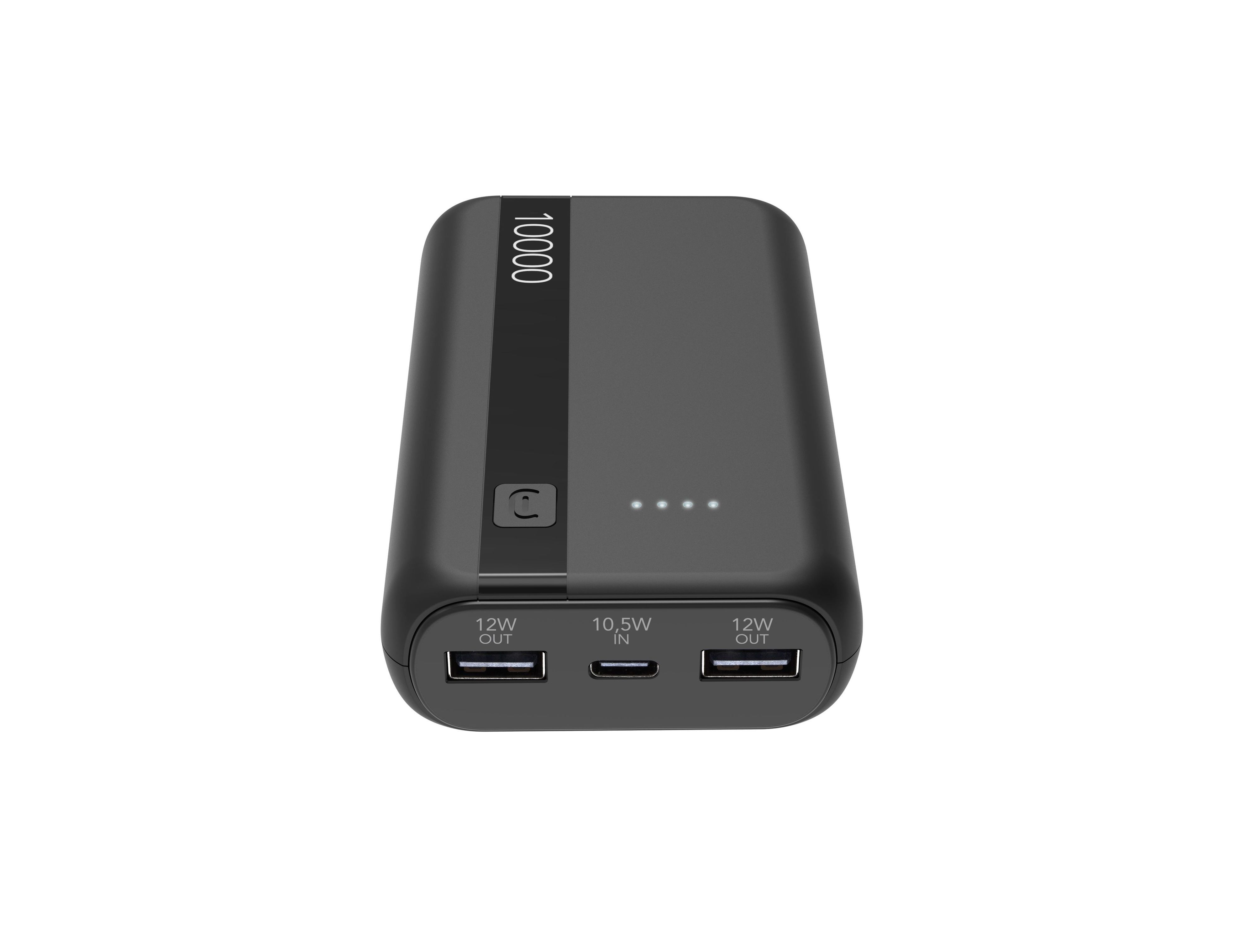 POWERBANK CELLULARLINE ENTRY PRETO 10000 MAH