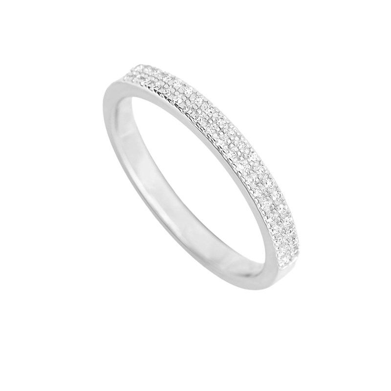 Bague Femme - Or 18 Carats - Diamant 0,12 Carats