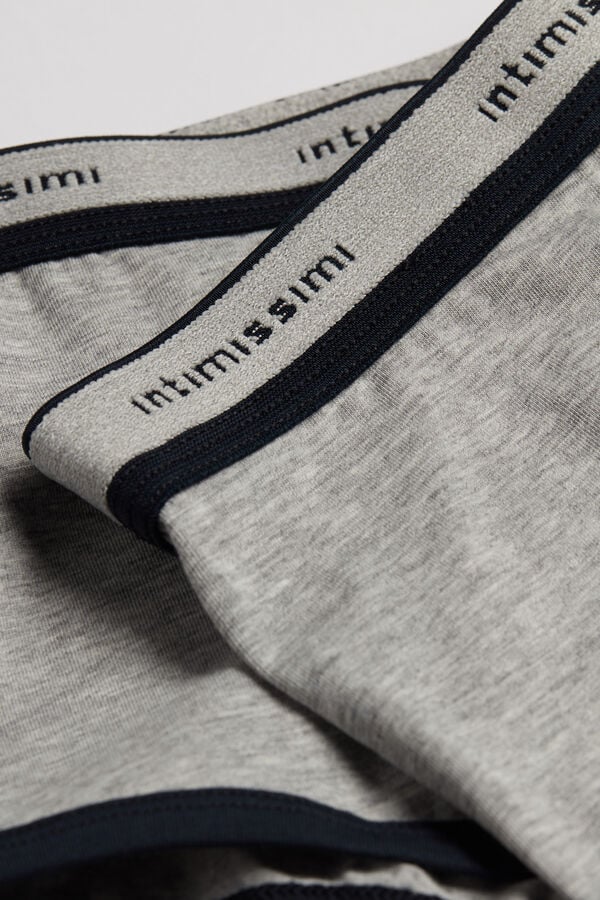 Cuecas boxer em algodão elástico Supima® com logotipo.
